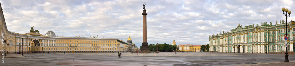 panorama of the Palace square in the morning