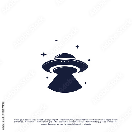UFO logo design vector illustration
