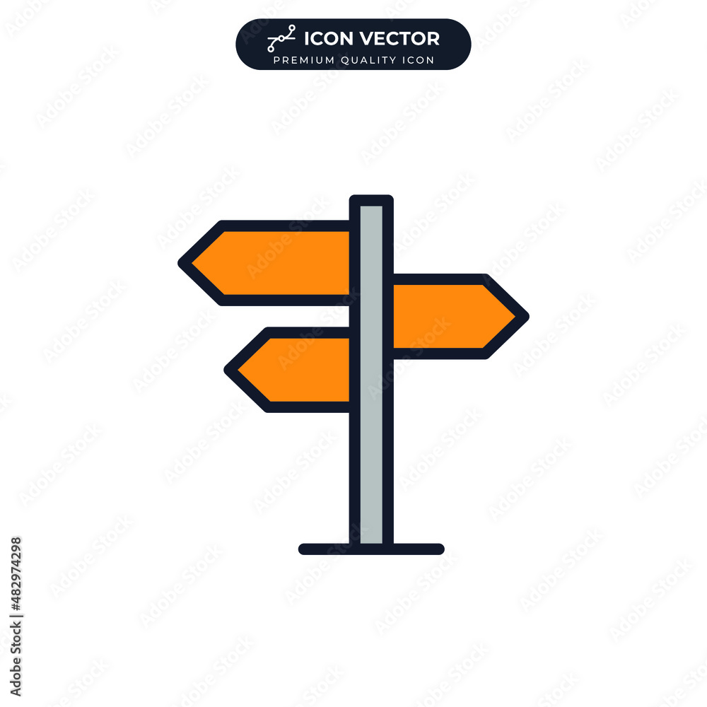 Direction sign icon symbol template for graphic and web design collection logo vector illustration Direction sign icon symbol template for graphic and web design collection logo vector illustration