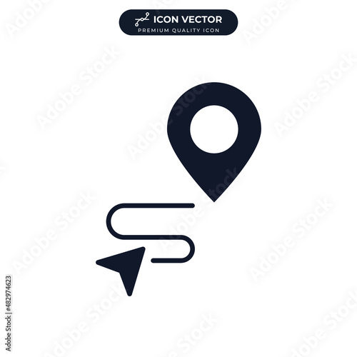 Gps tracking icon symbol template for graphic and web design collection logo vector illustration