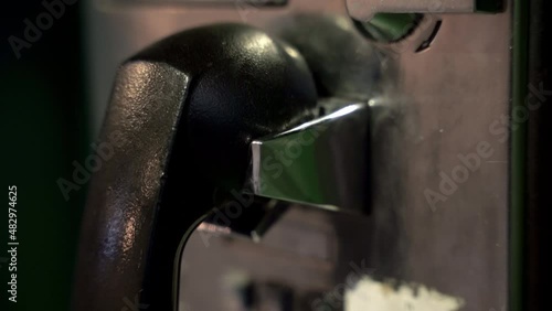 Old telephone booth in the city