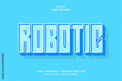Robotic Blue Bold Editable Text Effect