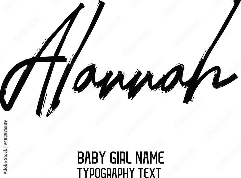 Alannah Woman's name in Cursive Calligraphy Text Design Stock Vector