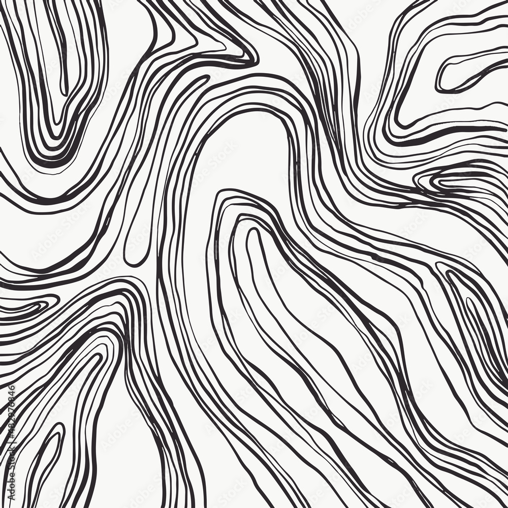 Obraz premium Seamless pattern with hand drawn curve lines. Vector design