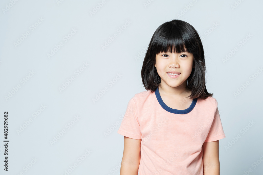 asian cute girl on white background, lovely kid asian cute girl on white background, lovely kid