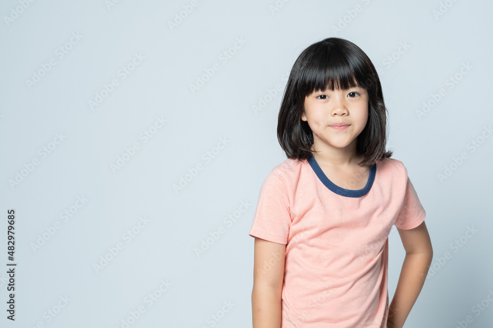 asian cute girl on white background, lovely kid asian cute girl on white background, lovely kid