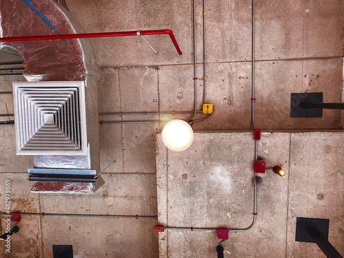 Electrical panel wall and window