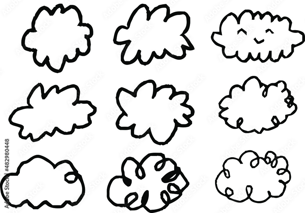 子供が描いた雨雲の絵 落書き 下手 子供が描いた雨雲の絵 落書き 下手