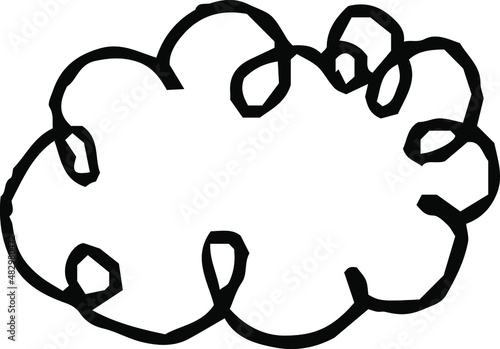 子供が描いた雨雲の絵 落書き 下手