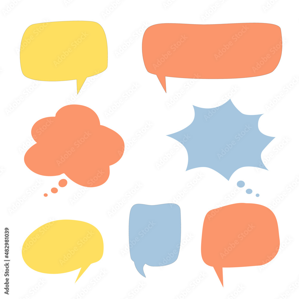 set of speech bubbles set of speech bubbles