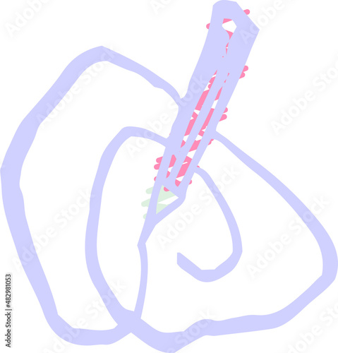 子供が描いた鉛筆の絵 落書き