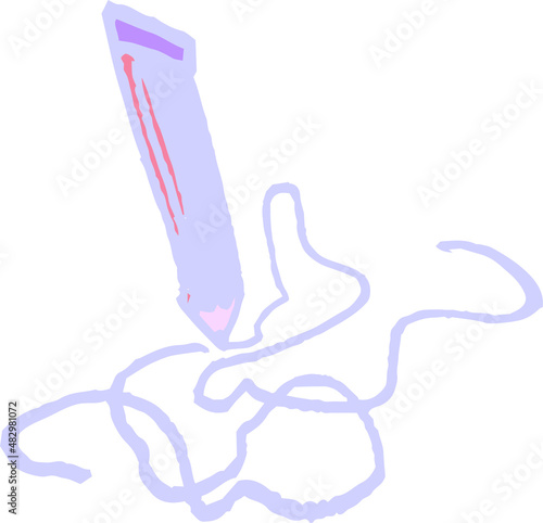 子供が描いた鉛筆の絵 落書き