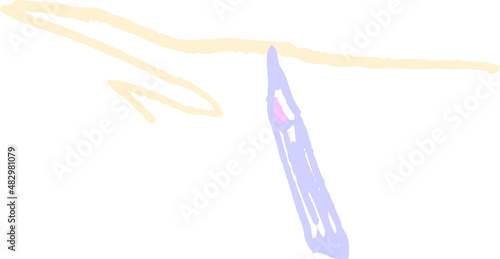 子供が描いた鉛筆の絵 落書き