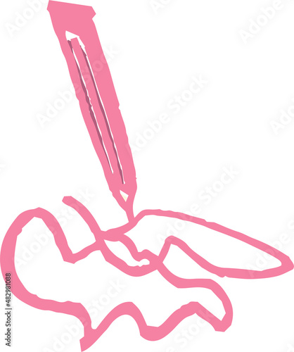 子供が描いた鉛筆の絵 落書き