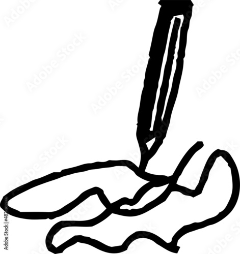 子供が描いた鉛筆の絵 落書き