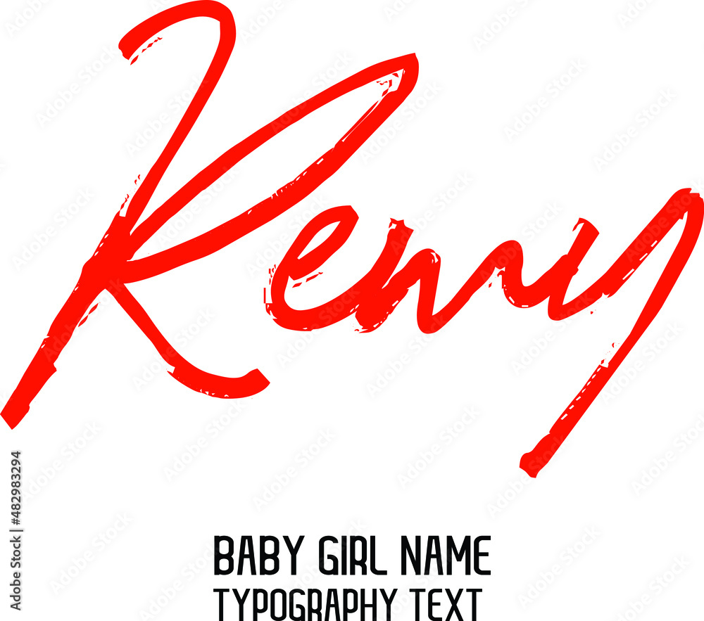 Remy Girl Name Handwritten Lettering Modern Red Color Calligraphy Text Remy Girl Name Handwritten Lettering Modern Red Color Calligraphy Text