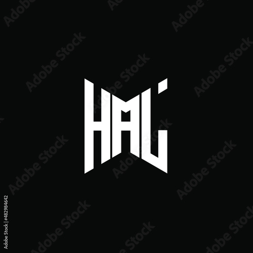 HAL letter logo creative design. HAL unique design