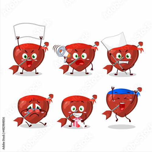 Mascot design style of cupid love arrow character as an attractive supporter