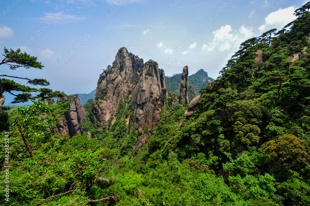 Sanqing Mountain Scenery in Shangrao, Jiangxi Province, China