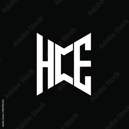 HCE letter logo creative design. HCE unique design photo