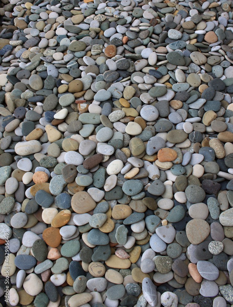 Naklejka premium Black Sea pebbles on the beach by the sea