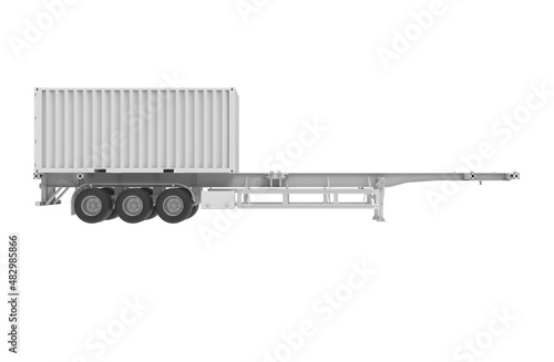 empty truck load goods 3d image