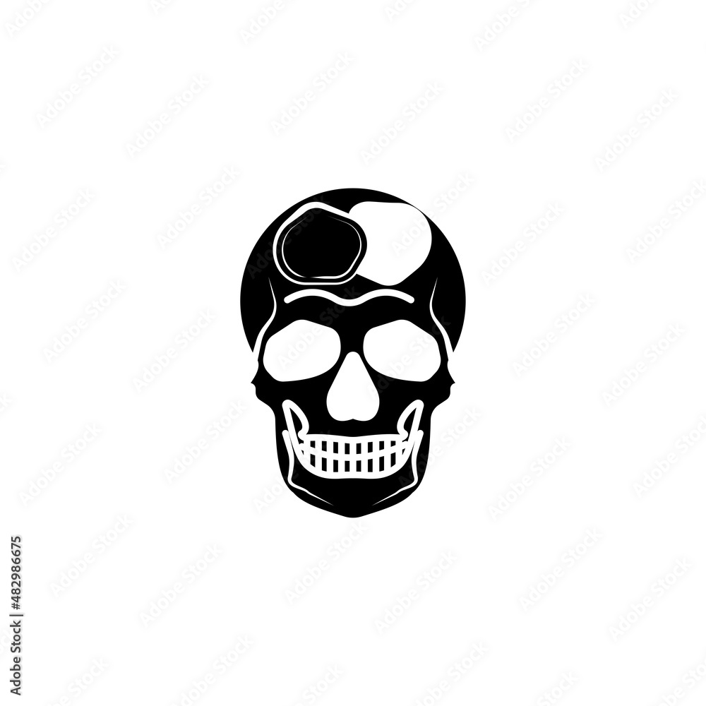 Obraz premium skull icon vector design templates