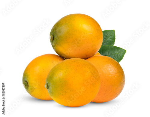 Orange kumquat isolated on white