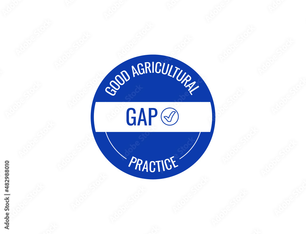 Obraz premium Good agricultural practice gap icon vector badge 