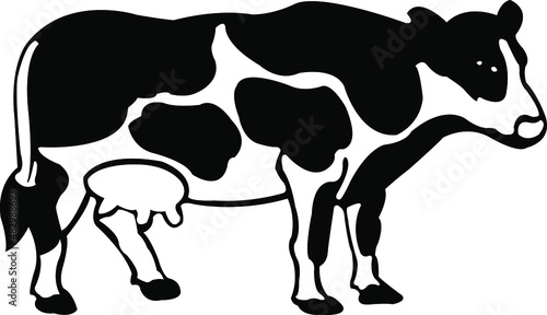 silhouette of a cow