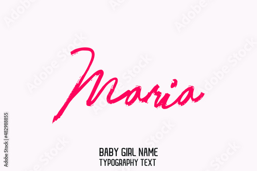 Maria Woman's Name in Cursive Calligraphy Text Design