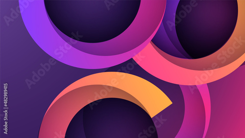 dynamic shape purple orange colorful abstract geometri design background