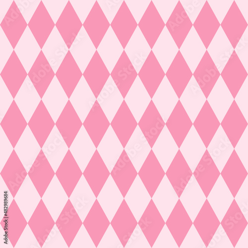 Diamond shape background pink color, vector illustrator, seamless pattern