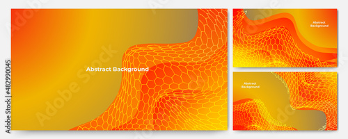 gradient fluid orange colorful abstract geometri design background