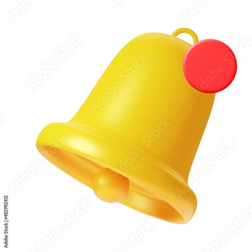 3d notification bell icon