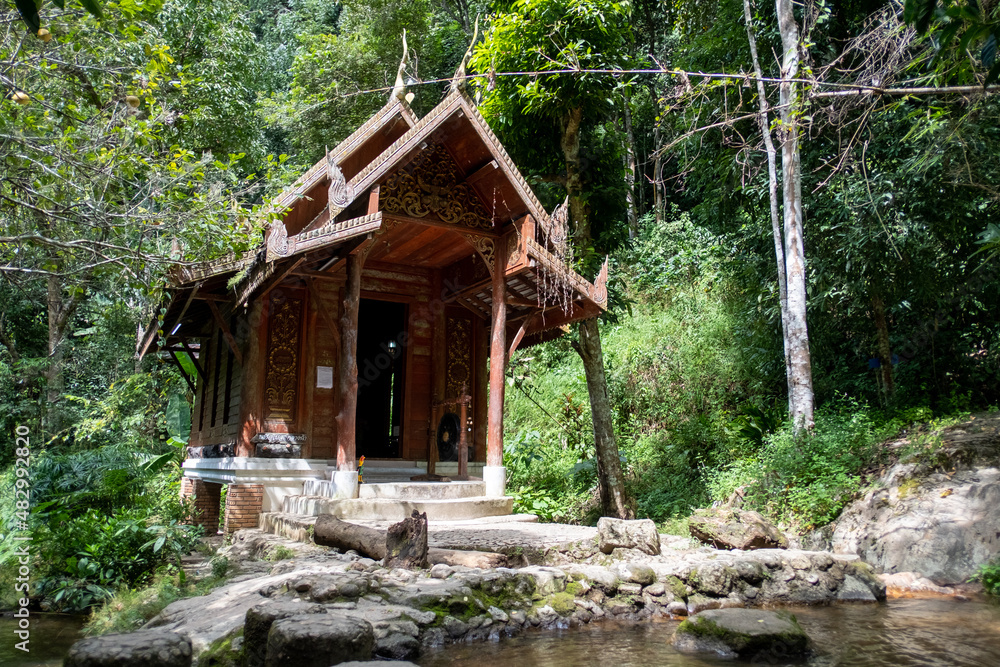 Wooden church at kantrapruksa temple in Mae Kampong village Chiang Mai, Thailand Wooden church at kantrapruksa temple in Mae Kampong village Chiang Mai, Thailand