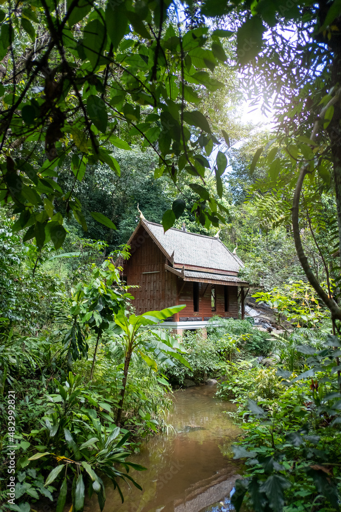 Wooden church at kantrapruksa temple in Mae Kampong village Chiang Mai, Thailand Wooden church at kantrapruksa temple in Mae Kampong village Chiang Mai, Thailand