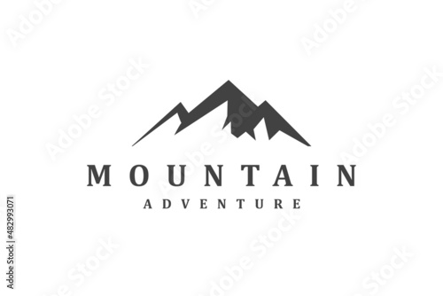 mountain landscape view adventure, travel, holiday, outdoor logo design