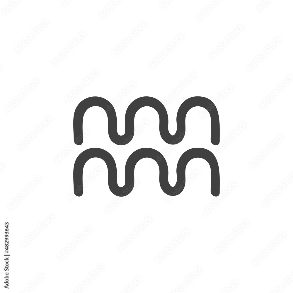 Aquarius astrology sign line icon Aquarius astrology sign line icon