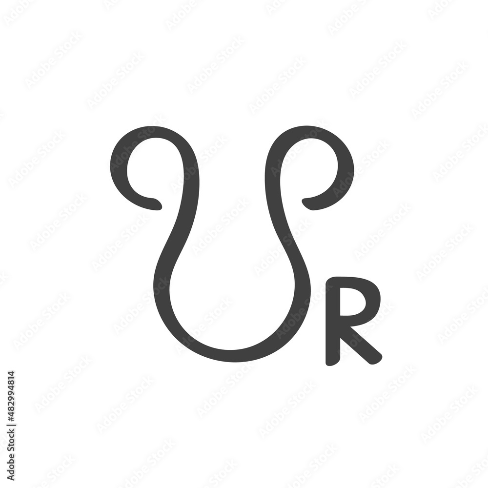 Descending lunar node astrology sign line icon Descending lunar node astrology sign line icon