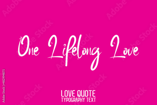 Modern Calligraphic Text Love saying on Light Pink Background