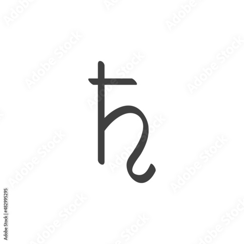 Saturn astrology sign line icon