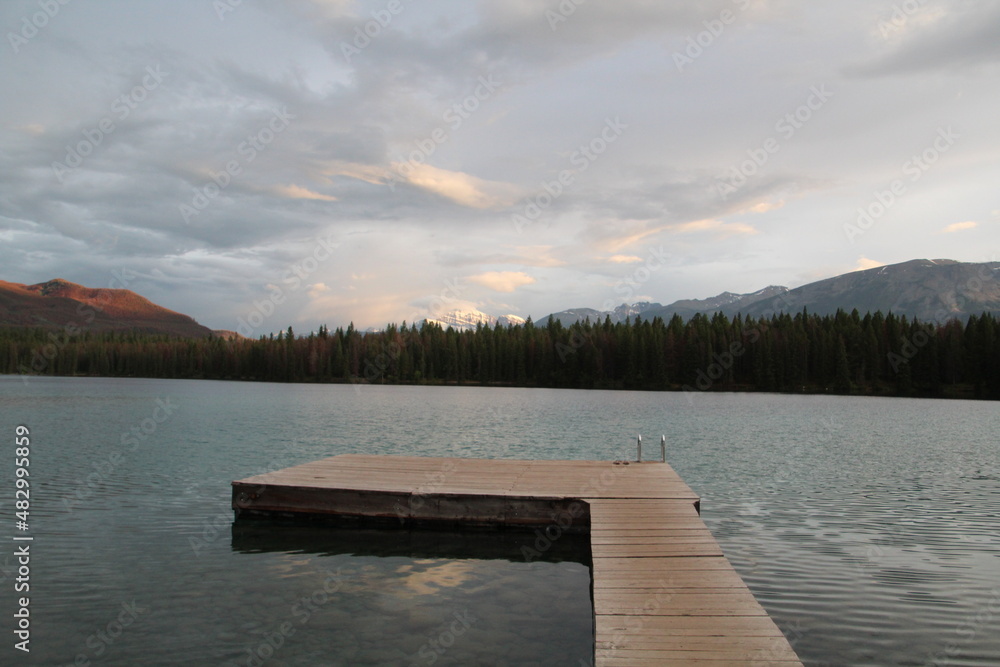 Evening On The Dock, Jasper National Park, Alberta