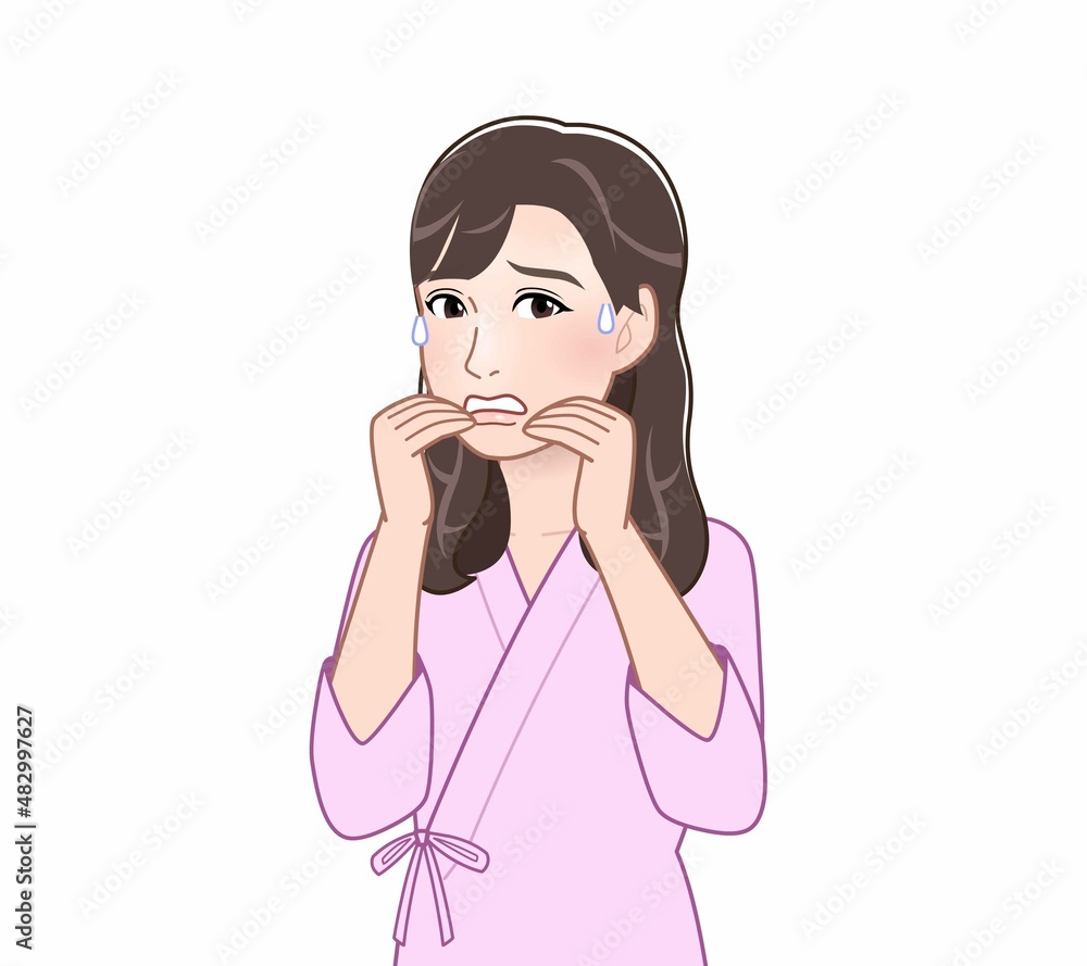 健康診断を受ける女性 健康診断を受ける女性