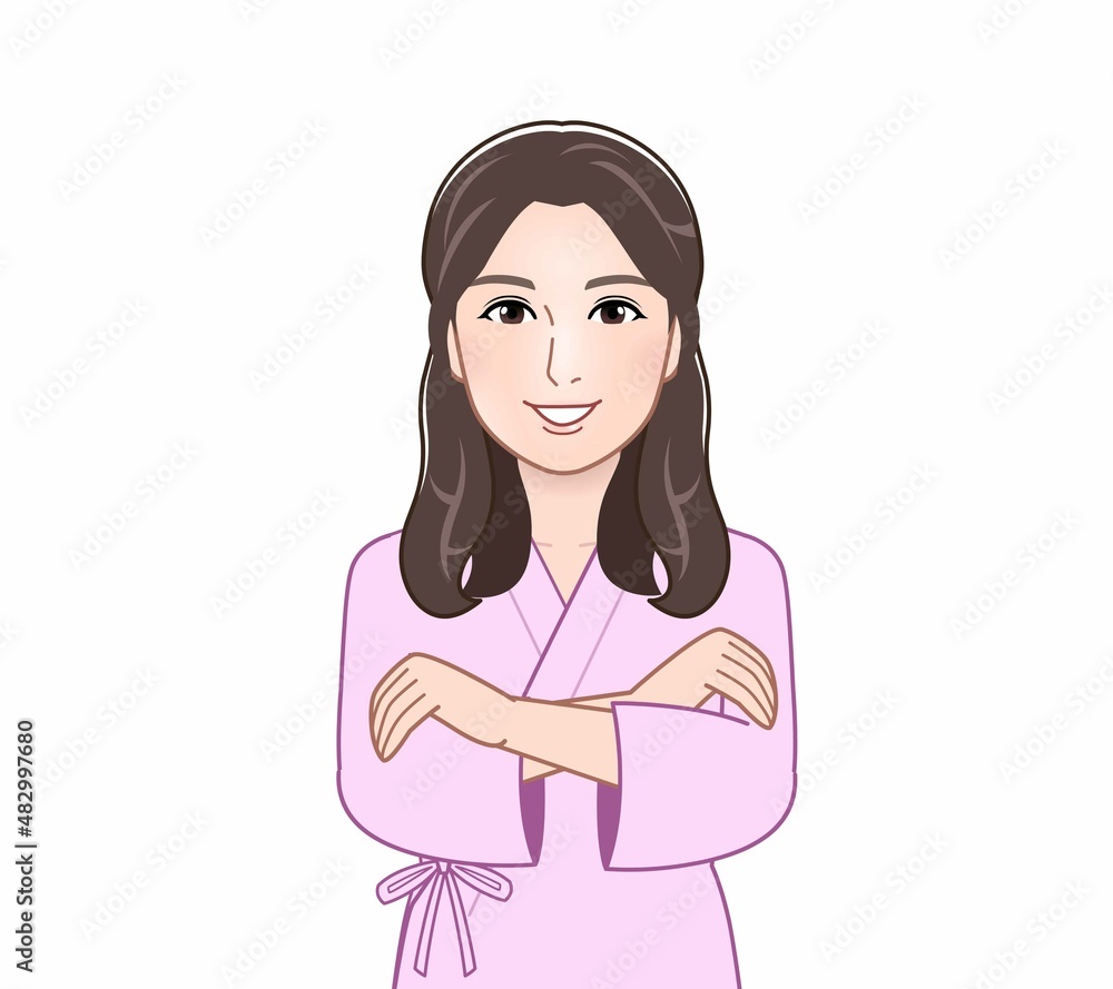 健康診断を受ける女性