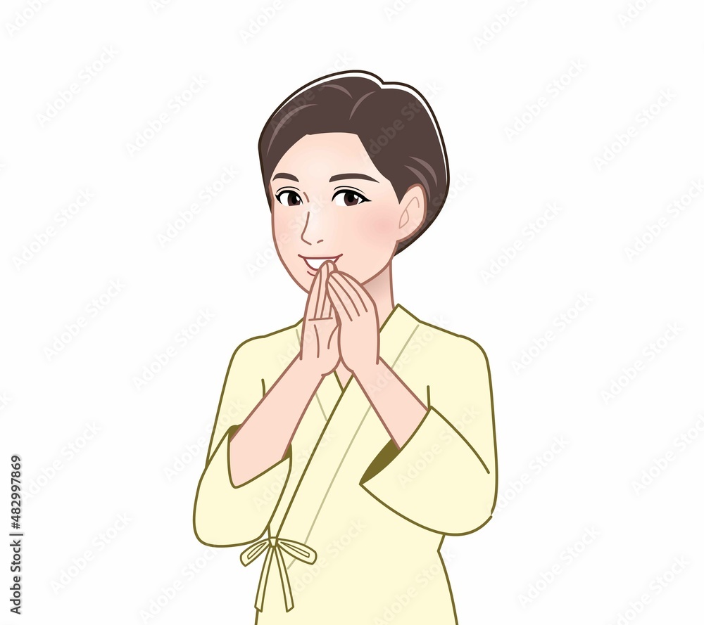 入院中の女性 入院中の女性