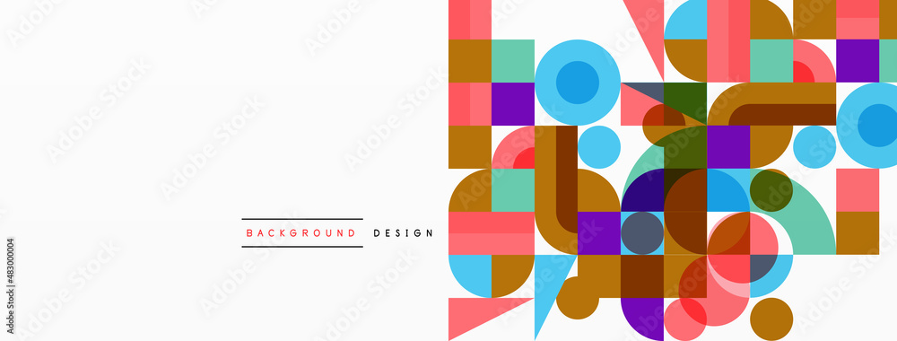 Beautiful abstract background. Circles, triangle shapes, and squares. Minimal geometric template for wallpaper, banner, background or landing Beautiful abstract background. Circles, triangle shapes, and squares. Minimal geometric template for wallpaper, banner, background or landing