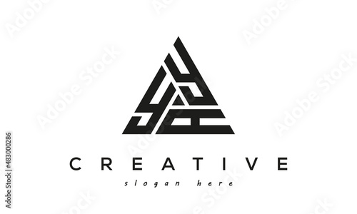 YYA creative tringle three letters logo design photo