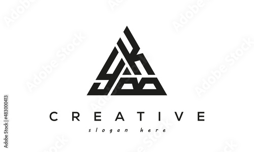 YKB creative tringle three letters logo design photo