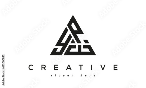 YPE creative tringle three letters logo design photo
